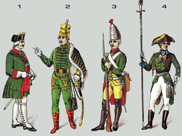 Военная форма XVIII века