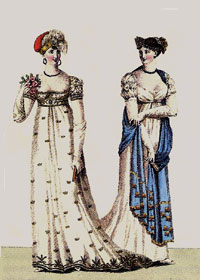Модные платья начала XIX века