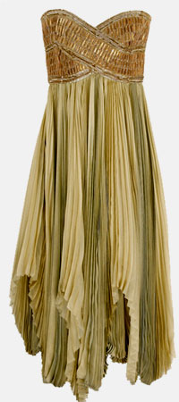 Платье бюстье оливкового цвета