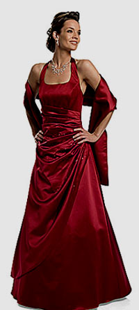 Платье театральное красное