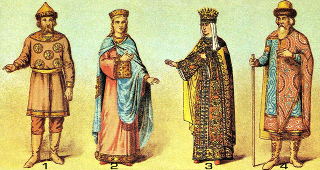 Костюмы Руси XII и XIII века