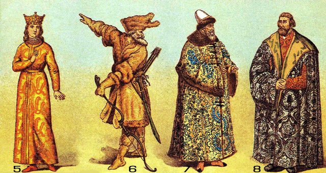 Костюмы Руси XIII и XV века
