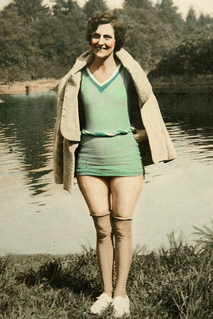 Мода 30-х годов Пляжный костюм