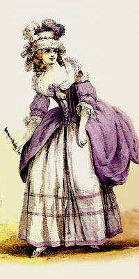 Модное платье середины 80-х годов XVIII столетия